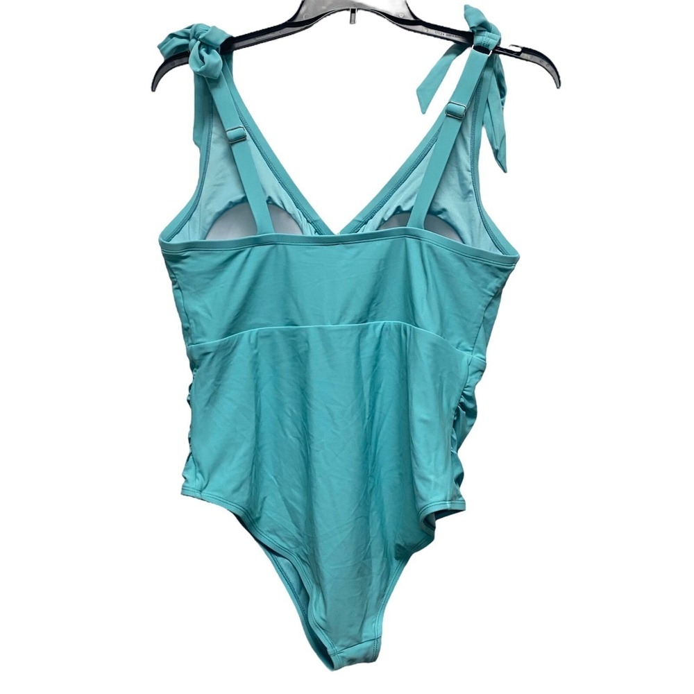 CUPSHE Woman's Sz 2X Teal Blue Cut Out One Piece Swimsuit Padded - Picture 4 of 9